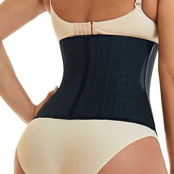 25 Steel Boned Latex Waist Trainer Hook Tummy Control - Picture 3 of 4